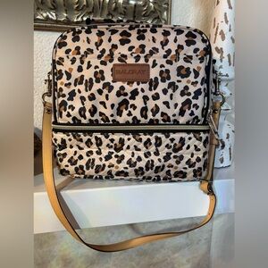 Leopard Print Crossbody Lunch Bag Beige with Leopard NWOT